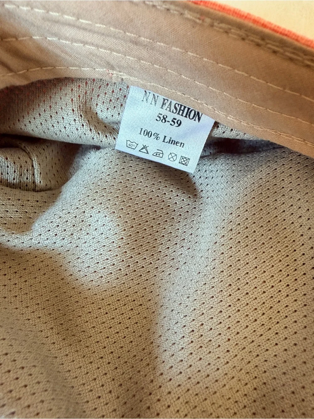 Coral 100% Linen Baker Boy Cap - M